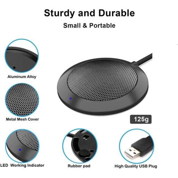Conference USB Microphone, Computer Desktop Mic with LED Indicator - Picture 5 of 7